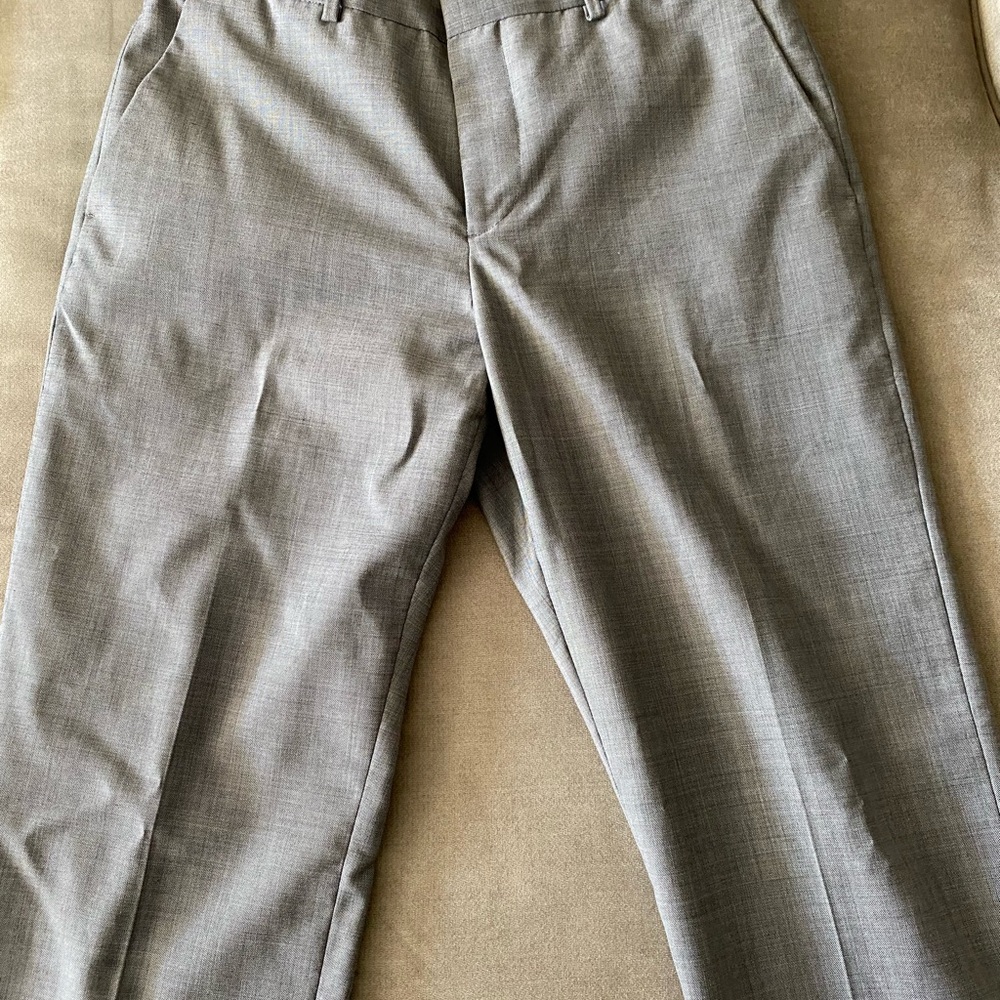 Express Grey Producer Pleated Trousers – Classic & Versatile